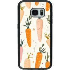 Samsung Galaxy S7 Case Hülle - Silikon schwarz Easter 2026 Illustration carrots