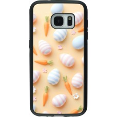 Samsung Galaxy S7 Case Hülle - Silikon schwarz Easter 2026 Pattern Easter