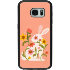 Samsung Galaxy S7 Case Hülle - Silikon schwarz Easter 2026 Rabbit collage