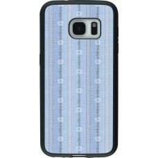 Hülle Samsung Galaxy S7 - Silikon schwarz Edel- Weiss