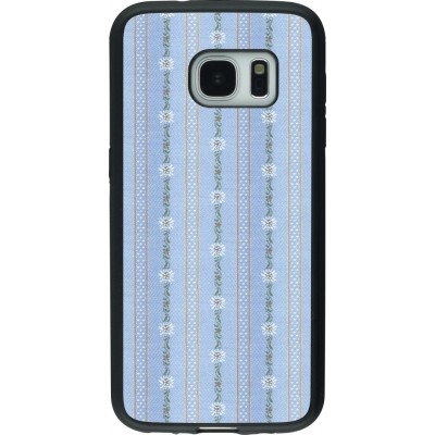 Hülle Samsung Galaxy S7 - Silikon schwarz Edel- Weiss