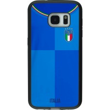Samsung Galaxy S7 Case Hülle - Silikon schwarz Italien 2022 personalisierbares Fußballtrikot