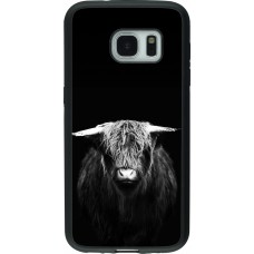 Samsung Galaxy S7 Case Hülle - Silikon schwarz Highland calf black