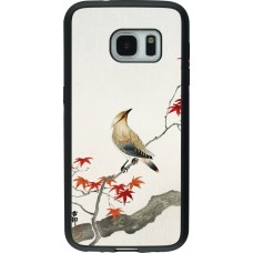 Samsung Galaxy S7 Case Hülle - Silikon schwarz Japanese Bird