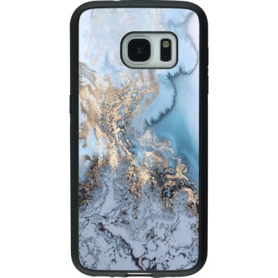 Hülle Samsung Galaxy S7 - Silikon schwarz Marble 04