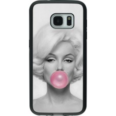 Hülle Samsung Galaxy S7 - Silikon schwarz Marilyn Bubble