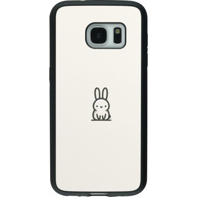 Samsung Galaxy S7 Case Hülle - Silikon schwarz Minimal Häschen Süße