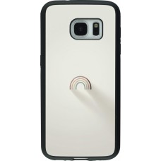 Samsung Galaxy S7 Case Hülle - Silikon schwarz Mini Regenbogen Minimal