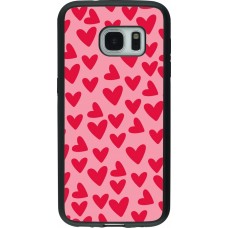 Samsung Galaxy S7 Case Hülle - Silikon schwarz Mom 2024 kleine Herzen