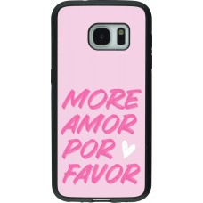 Samsung Galaxy S7 Case Hülle - Silikon schwarz More amor porfavor