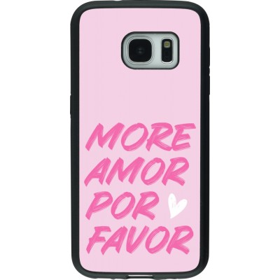 Samsung Galaxy S7 Case Hülle - Silikon schwarz More amor porfavor