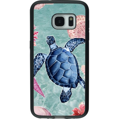 Samsung Galaxy S7 Case Hülle - Silikon schwarz Preppy Turtle