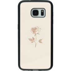 Samsung Galaxy S7 Case Hülle - Silikon schwarz Rosa Sand Minimalistisch