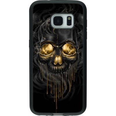 Hülle Samsung Galaxy S7 - Silikon schwarz Skull 02