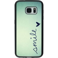 Hülle Samsung Galaxy S7 - Silikon schwarz Smile