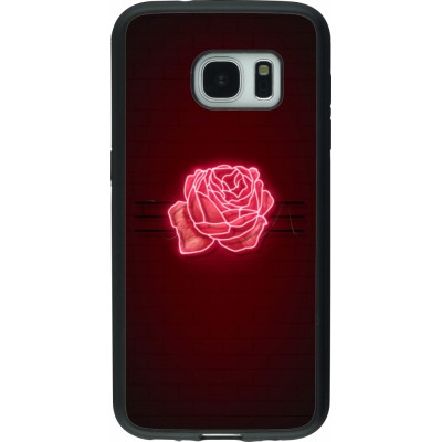 Samsung Galaxy S7 Case Hülle - Silikon schwarz Spring 23 neon rose