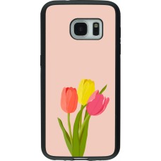 Samsung Galaxy S7 Case Hülle - Silikon schwarz Spring 23 tulip trio