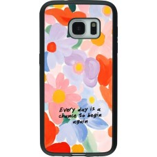 Samsung Galaxy S7 Case Hülle - Silikon schwarz Every day is a chance Spring 2026