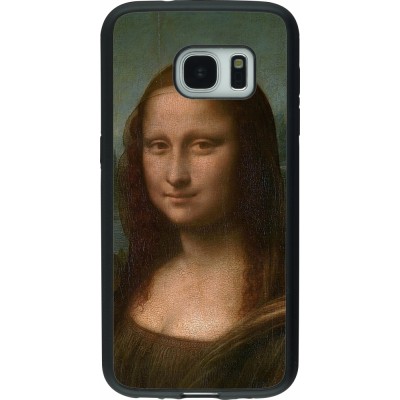 Samsung Galaxy S7 Case Hülle - Silikon schwarz Kunstbild - Mona Lisa - Leonardo de Vinci