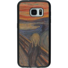 Samsung Galaxy S7 Case Hülle - Silikon schwarz Kunstbild - Der Schrei - Edvard Munch