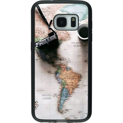 Hülle Samsung Galaxy S7 - Silikon schwarz Travel 01