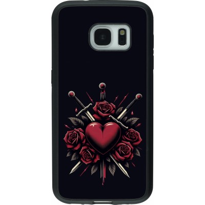 Samsung Galaxy S7 Case Hülle - Silikon schwarz Valentine 2024 gothic love