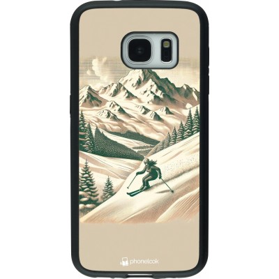 Samsung Galaxy S7 Case Hülle - Silikon schwarz Vintage Skiberg