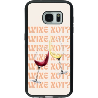 Samsung Galaxy S7 Case Hülle - Silikon schwarz Wine not