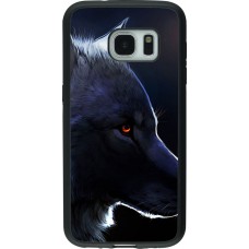 Hülle Samsung Galaxy S7 - Silikon schwarz Wolf Shape