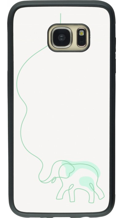Samsung Galaxy S7 edge Case Hülle - Silikon schwarz Spring 23 baby elephant