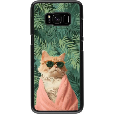 Samsung Galaxy S8 Case Hülle - Cat Summer Palms