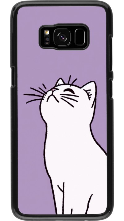 Samsung Galaxy S8 Case Hülle - Chat auf lila Hintergrund