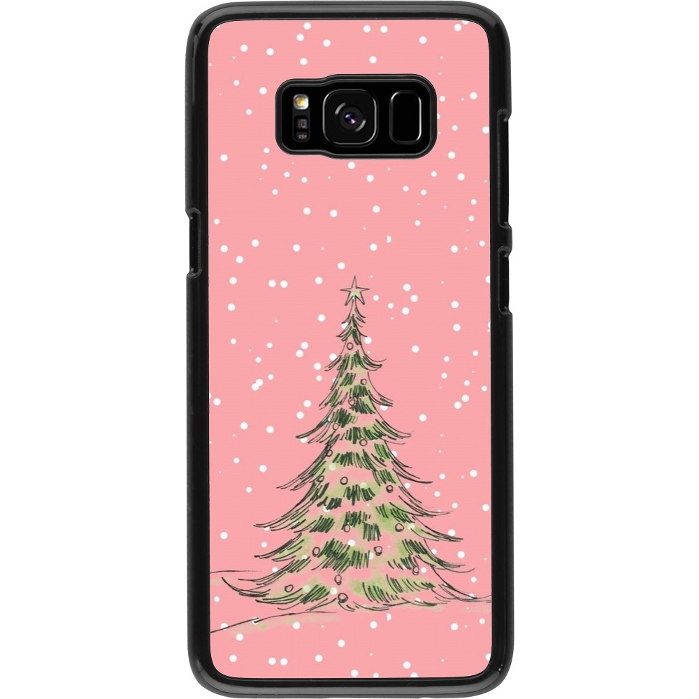 Samsung Galaxy S8 Case Hülle - Christmas 25 Pink Tree