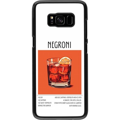 Samsung Galaxy S8 Case Hülle - Cocktail Rezept Negroni