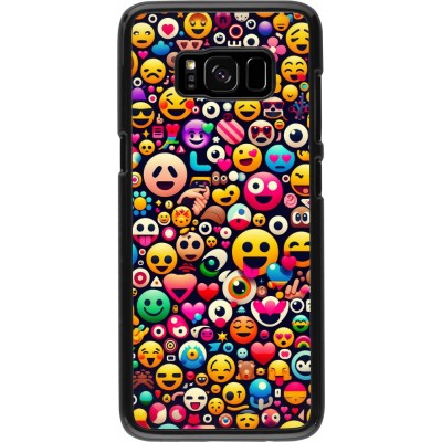 Samsung Galaxy S8 Case Hülle - Emoji Mix Farbe