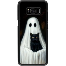 Samsung Galaxy S8 Case Hülle - Halloween 2025 Ghost with black cat