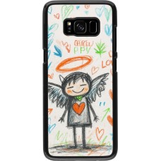 Samsung Galaxy S8 Case Hülle - Little Angel Sketch Love
