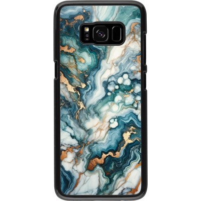 Samsung Galaxy S8 Case Hülle - Grüner Blauer Goldener Marmor