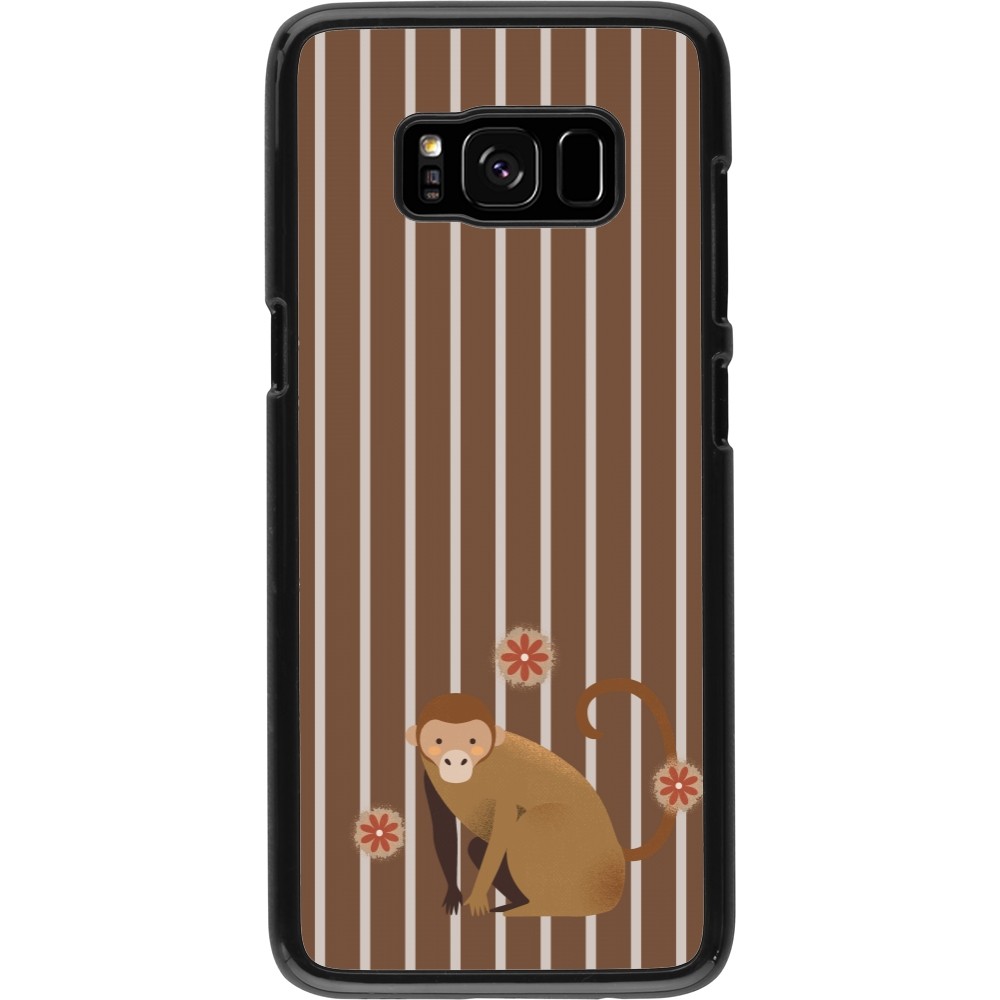 Samsung Galaxy S8 Case Hülle - Monkey with stripes