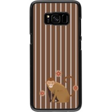 Samsung Galaxy S8 Case Hülle - Monkey with stripes