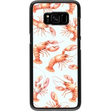 Samsung Galaxy S8 Case Hülle - Muster von pastellfarbenen Hummern