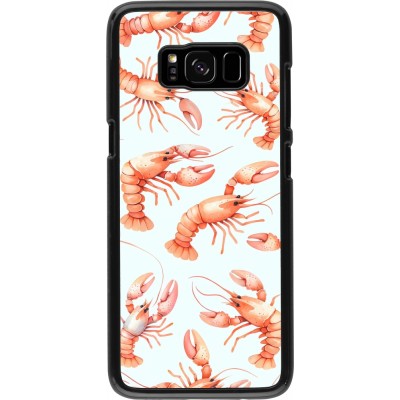 Samsung Galaxy S8 Case Hülle - Muster von pastellfarbenen Hummern