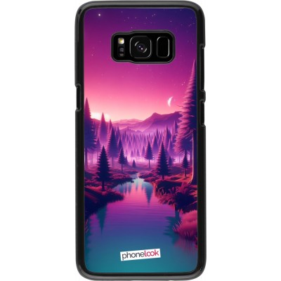 Samsung Galaxy S8 Case Hülle - Lila-rosa Landschaft