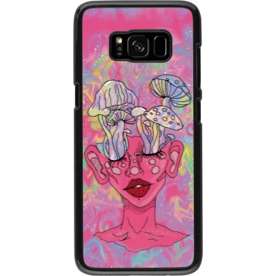 Samsung Galaxy S8 Case Hülle - Psychedelic pink mushroom