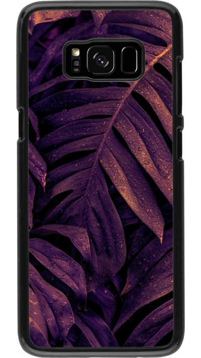 Samsung Galaxy S8 Case Hülle - Purple Light Leaves