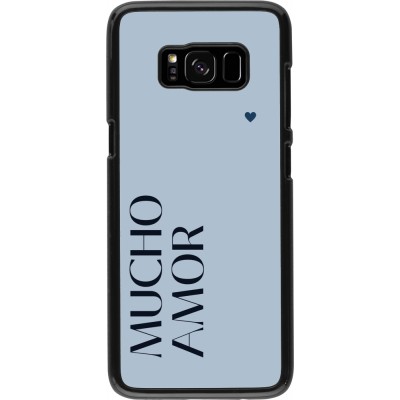 Samsung Galaxy S8 Case Hülle - Valentine 2024 mucho amor azul