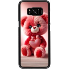 Samsung Galaxy S8 Case Hülle - Valentin 2024 Rosaroter Teddybär