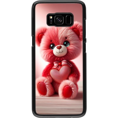 Samsung Galaxy S8 Case Hülle - Valentin 2024 Rosaroter Teddybär