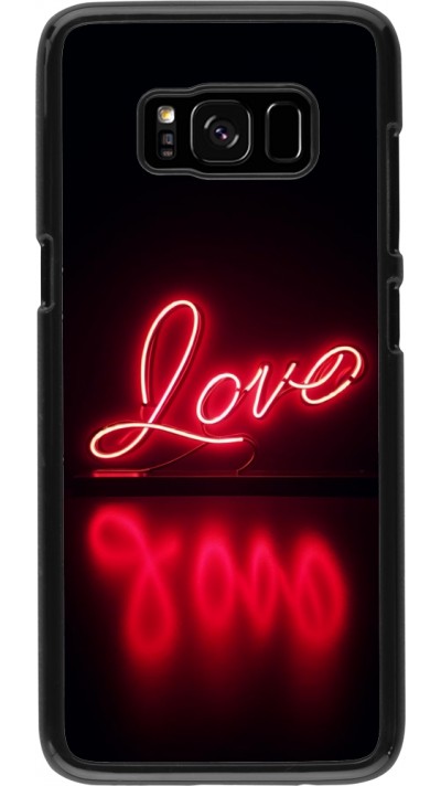 Samsung Galaxy S8 Case Hülle - Valentine 2025 Neon Liebe