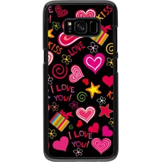 Samsung Galaxy S8 Case Hülle - Valentine 2023 love symbols